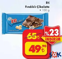 ETİ FINDIKLI ÇİKOLATA 100 G